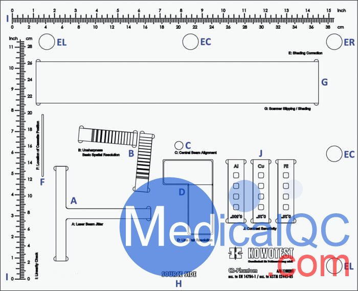 德國Kowotest CR模體，Kowotest CR Phantom，CR校準模體