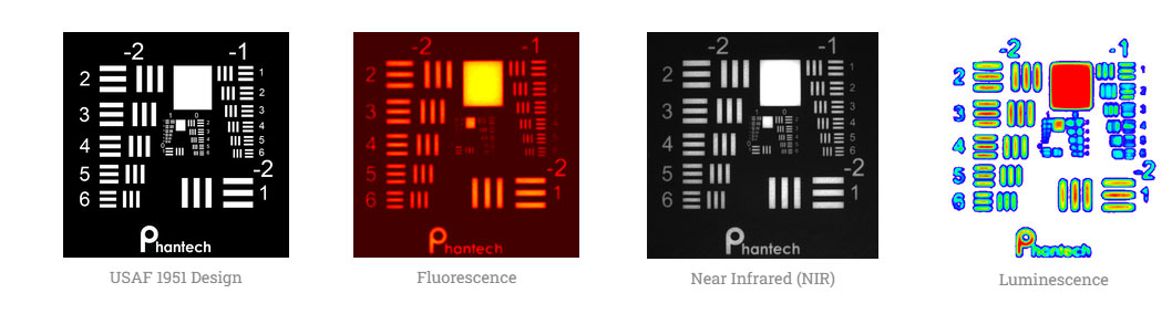 USAF 1951分辨率測試卡,USAF 1951發光線對卡,熒光線對卡
